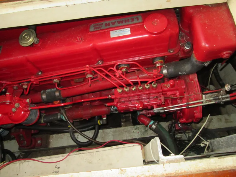 Slide: The Image of Lehman engine in 1966 Grand Banks 32 Sedan. - 21