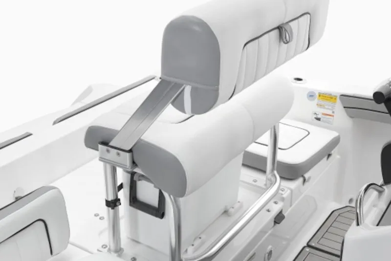Slide: The Image of 2026 Yamaha Boats 195 FSH Sport interior with sleek seating and modern design. - 42