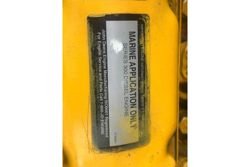 Slide: The Image of Yellow marine diesel engine label, Samson East Coast Lobster 1999 model. - 16