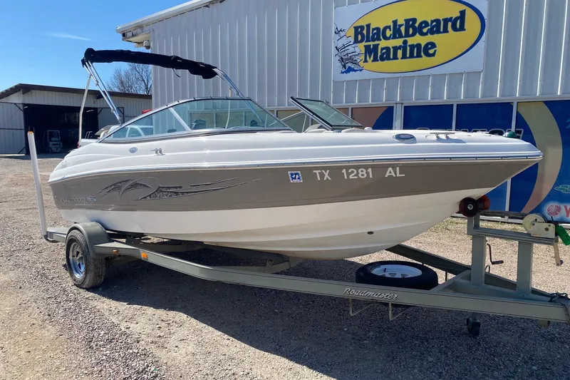 Slide: The Image of 2007 Chaparral 190 SSi boat on trailer at BlackBeard Marine dealership. - 2