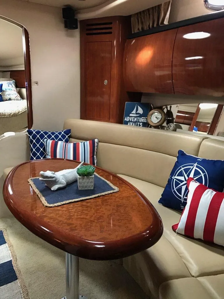 Slide: The Image of Luxurious interior of 2004 Sea Ray 360 Sundancer yacht. - 15