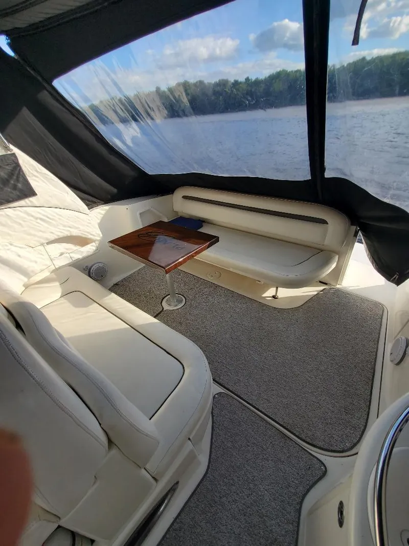 Slide: The Image of 2004 Sea Ray 360 Sundancer interior with lake view. - 3