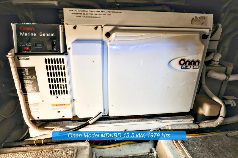 Slide: The Image of Engine room of 2004 Carver 466 Motor Yacht with Volvo TAMD7575EDC engines. - 29