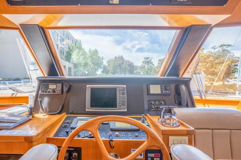 Slide: The Image of 2002 Symbol 58 yacht helm with navigation equipment. - 20