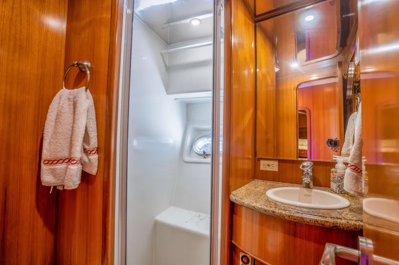 Slide: The Image of Luxurious bathroom in a 2002 Symbol 58 yacht. - 24