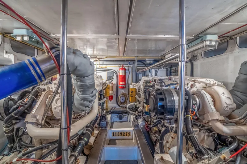 Slide: The Image of Engine room of a 2002 Symbol 58 with complex wiring. - 36