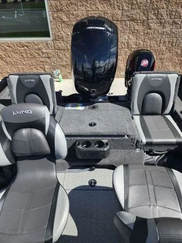Slide: The Image of Interior of 2026 Lund 1875 Impact XS Sport with gray seats. - 8