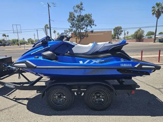 Slide: The Image of 2026 Yamaha WaveRunner VX Limited on trailer, blue design. - 4
