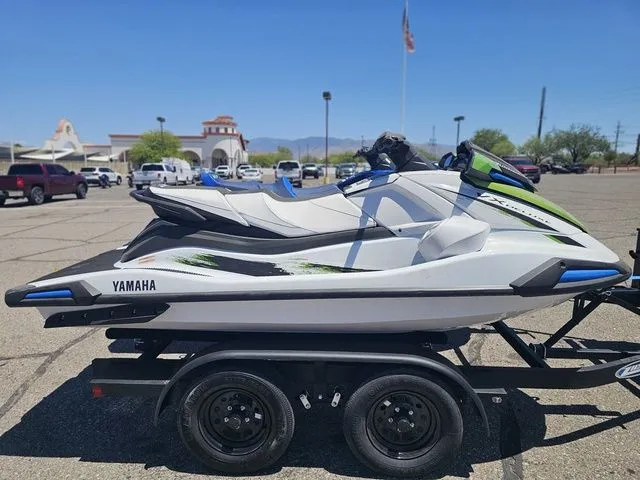 Slide: The Image of 2026 Yamaha WaveRunner VX parked on trailer outdoors. - 3