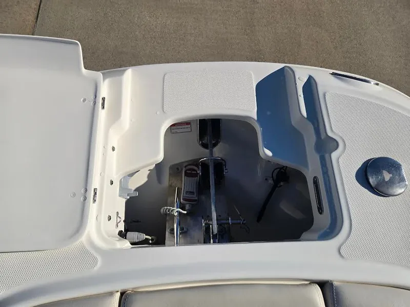 Slide: The Image of Anchor compartment of a 2018 Boston Whaler 270 Vantage boat. - 19