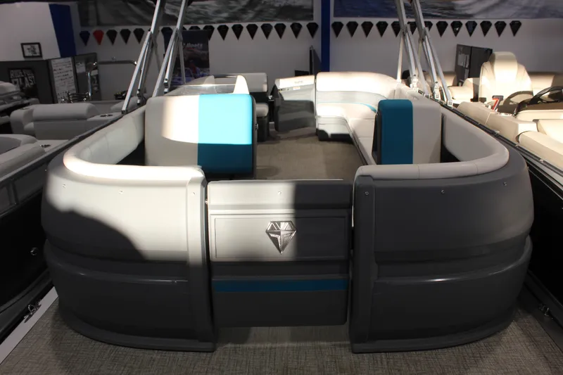 The Image of 2025 Avalon 2185 25 AURA QL pontoon boat with modern seating and sleek design. - 0