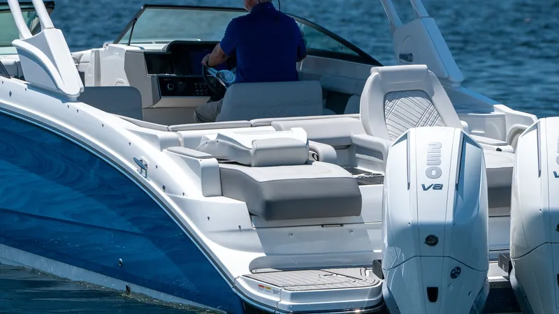 Slide: The Image of Sea Ray SDX 290 Outboard 2026 on water with V8 engines. - 11