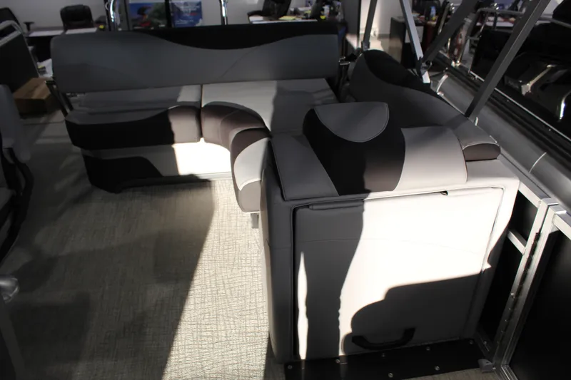 Slide: The Image of Interior seating of 2025 Avalon 1985 25 LSZ CRB boat, featuring modern design and comfort. - 4
