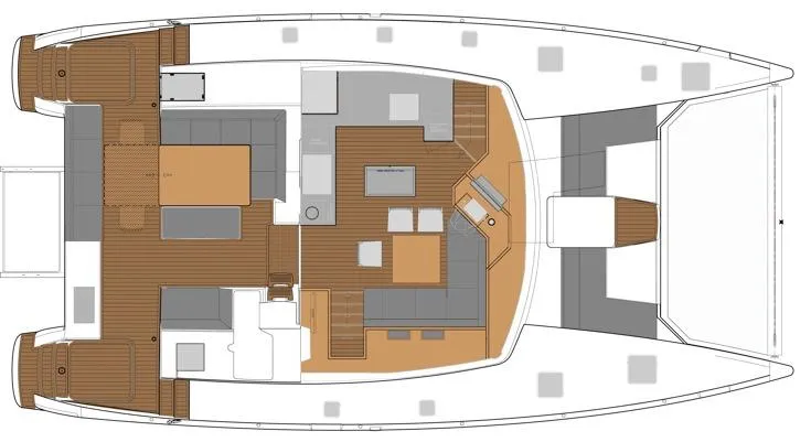 Slide: The Image of Manufacturer Provided Image: Fountaine Pajot SABA 50 Deck Layout Plan - 17