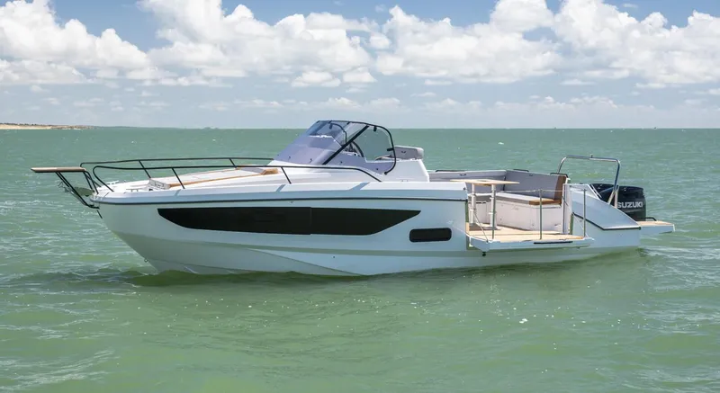 Slide: The Image of Beneteau Flyer 9 SUNdeck 2023 on calm waters. - 6