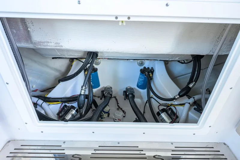 Slide: The Image of 2026 Sportsman Open 232 Center Console boat wiring and plumbing system. - 37