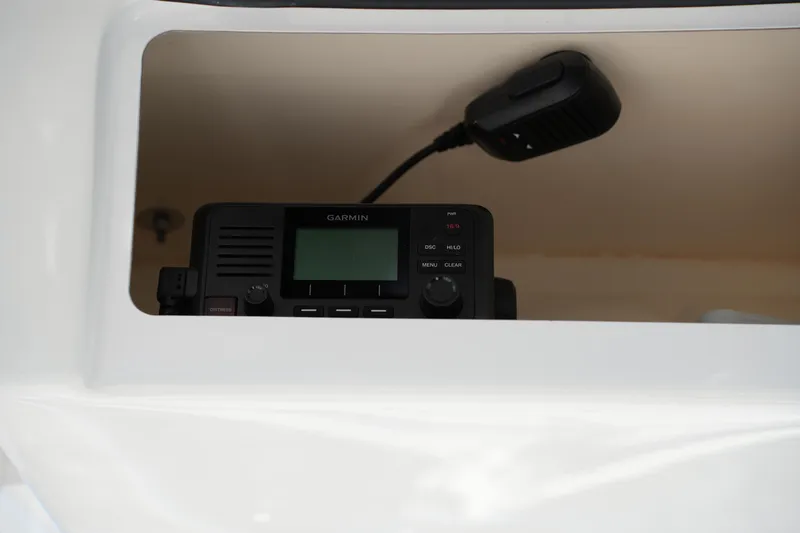 Slide: The Image of Garmin radio system inside 2020 Sea Hunt BX 20 BR boat console. - 35