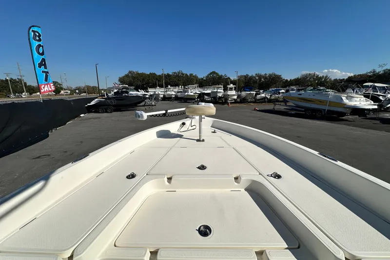 Slide: The Image of 2016 Skeeter SX2250 boat for sale at dealership, surrounded by other boats. - 45