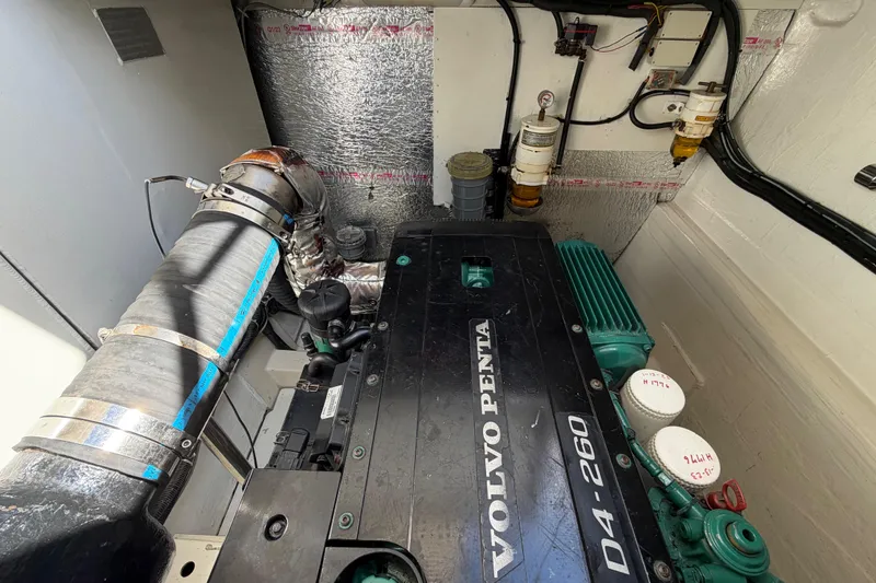 Slide: The Image of Engine room of 2017 Aquila 44 Yacht featuring Volvo Penta D4-260 engine. - 36