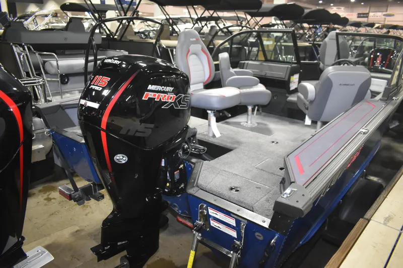 The Image of 2026 Alumacraft Trophy 175X Sport boat with Mercury Pro XS 115 engine, interior view. - 1