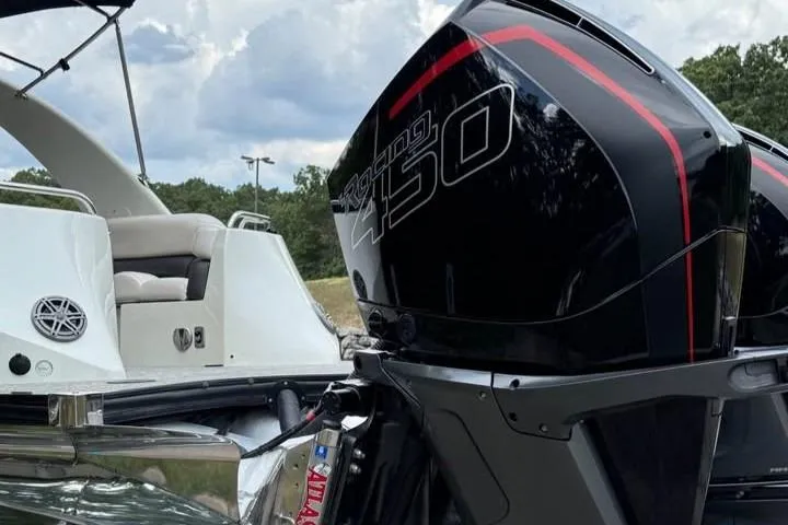 Slide: The Image of 2019 Berkshire 29 Sport RFX-DC boat with powerful Racing 450 engine, sleek design. - 22