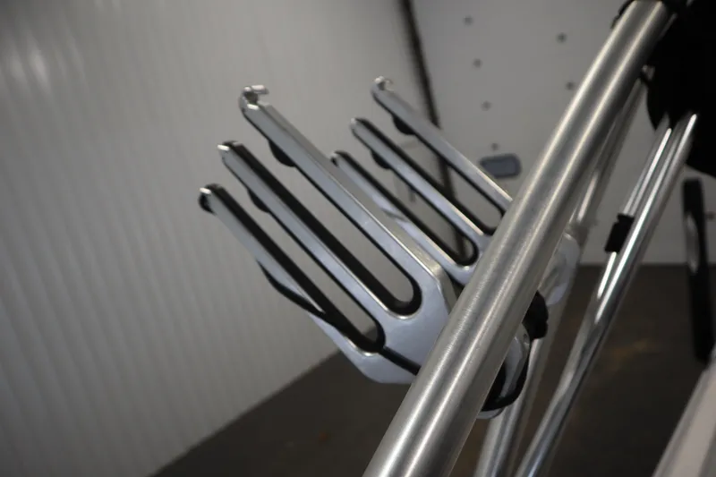 Slide: The Image of Close-up of 2008 Moomba Outback V boat's metal wakeboard rack. - 46