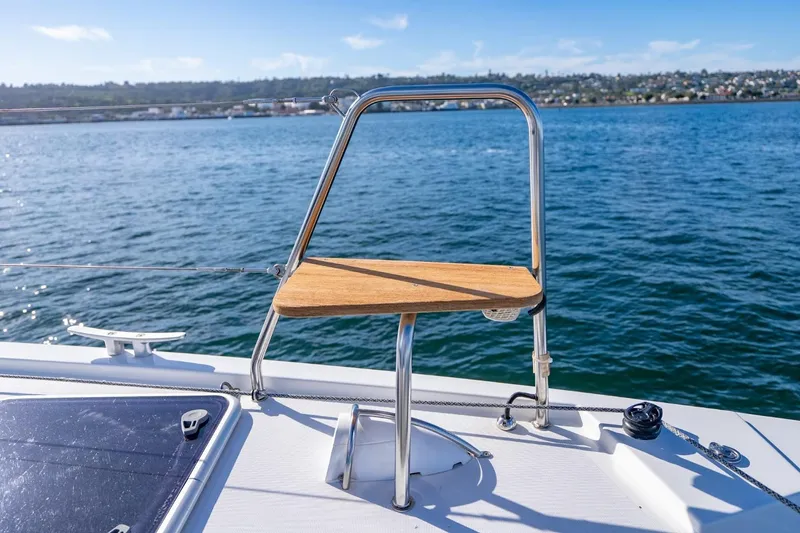 Slide: The Image of Nautitech 40 Open 2020 yacht deck with ocean view and clear sky. - 12