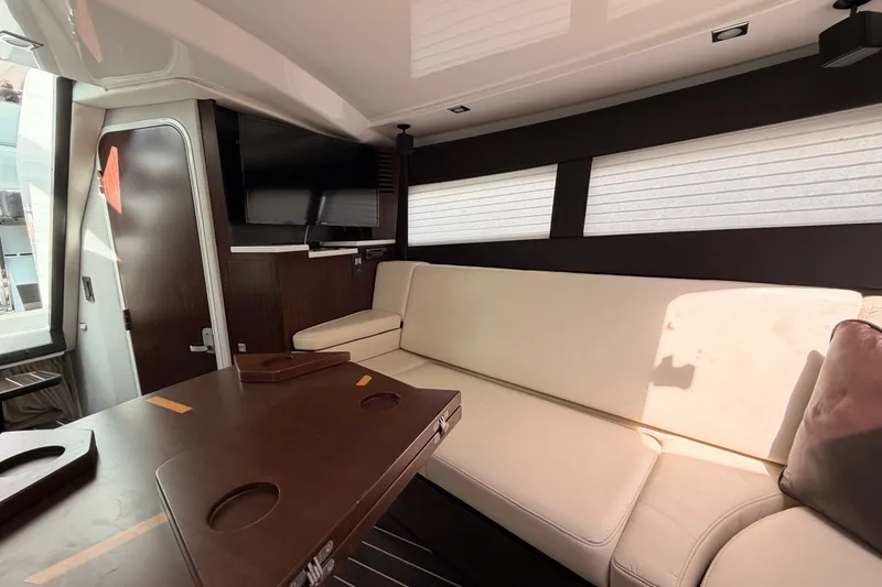 Slide: The Image of Luxurious interior of 2018 Monterey 360 Sport Coupe with plush seating and modern amenities. - 27