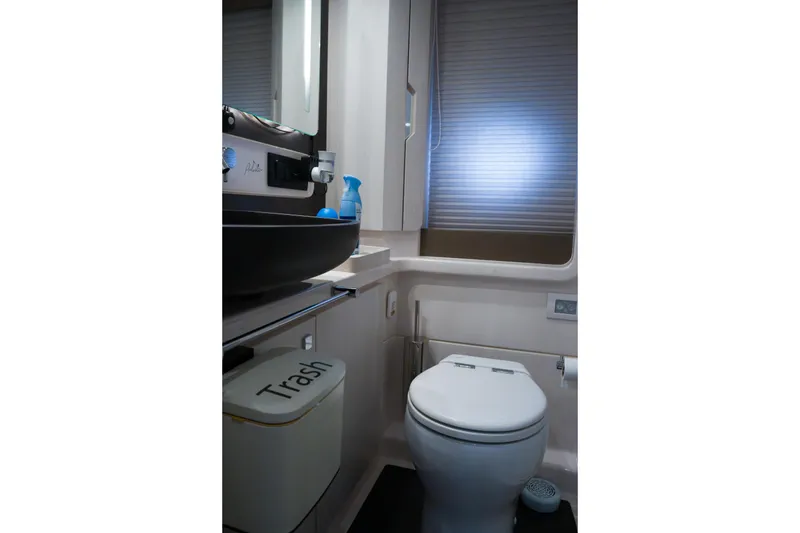 Slide: The Image of Modern bathroom in 2019 Azimut Fly 50 yacht with sleek fixtures and compact design. - 20