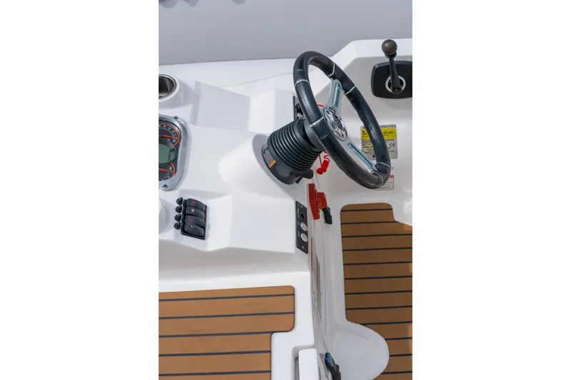 Slide: The Image of Steering console of 2019 Azimut Fly 50 yacht with wooden flooring. - 44