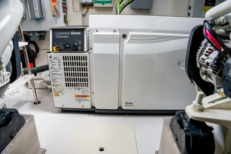 Slide: The Image of Cummins Onan generator in 2019 Azimut Fly 50 yacht engine room. - 50