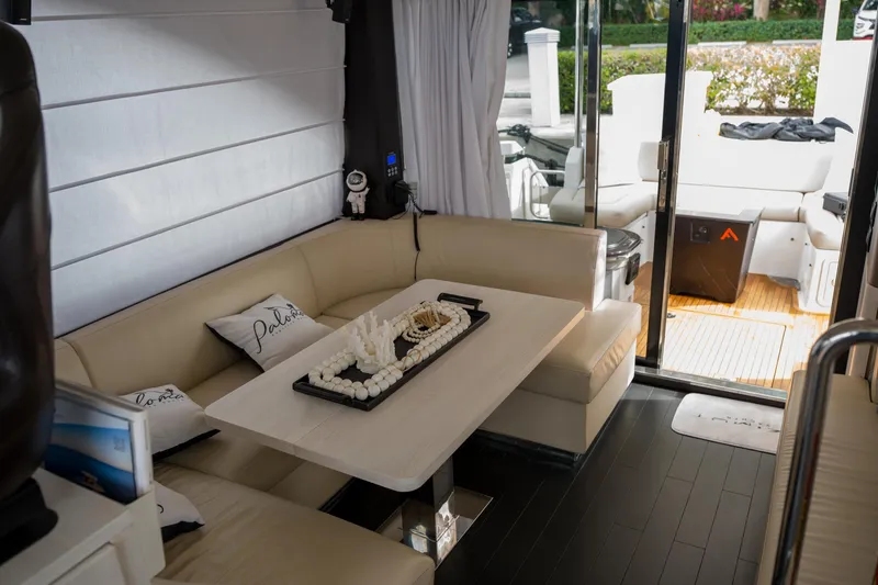 Slide: The Image of Luxurious interior of 2019 Azimut Fly 50 yacht with elegant seating and decor. - 6