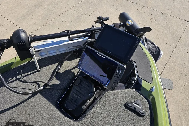 Slide: The Image of 2022 Skeeter FXR21 Apex boat dashboard with advanced navigation and control systems. - 80