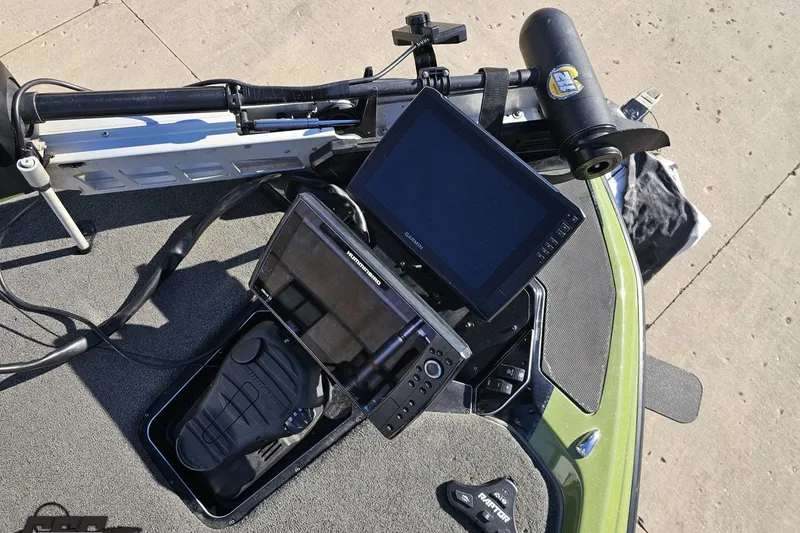 Slide: The Image of 2022 Skeeter FXR21 Apex boat dashboard with advanced navigation and control systems. - 81