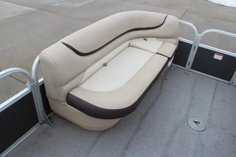 Slide: The Image of 2016 Sun Tracker Party Barge 24 XP3 pontoon boat seating area. - 18