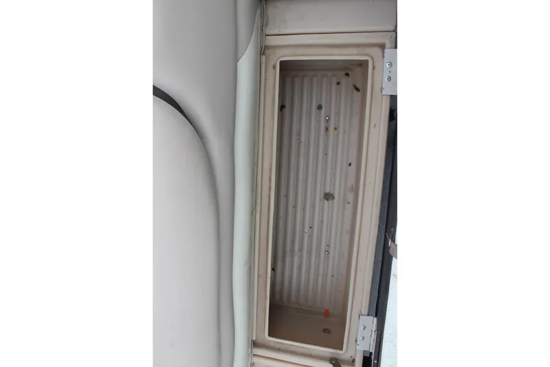 Slide: The Image of Storage compartment on 2016 Sun Tracker Party Barge 24 XP3 boat. - 28