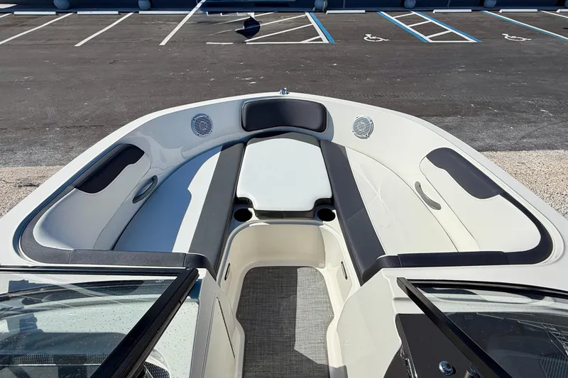 Slide: The Image of 2020 Bayliner VR5 Bowrider OB interior with spacious seating and modern design. - 9