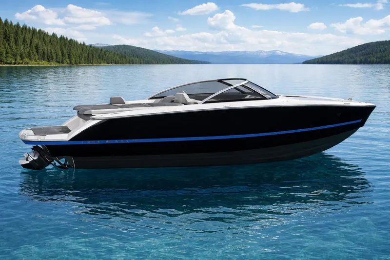 The Image of 2026 Four Winns H2 boat on a serene lake with forested shoreline. - 0