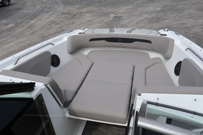 Slide: The Image of 2026 Four Winns HD2 boat interior with spacious seating and modern design. - 22