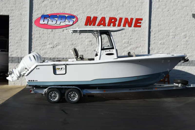 The Image of 2026 Sea Hunt Gamefish 25 boat on trailer at GSPS Marine dealership. - 1