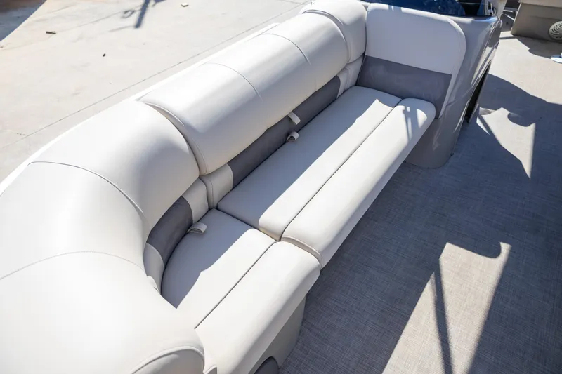 Slide: The Image of 2023 Sun Tracker Party Barge 20 DLX with plush seating and spacious deck. - 7