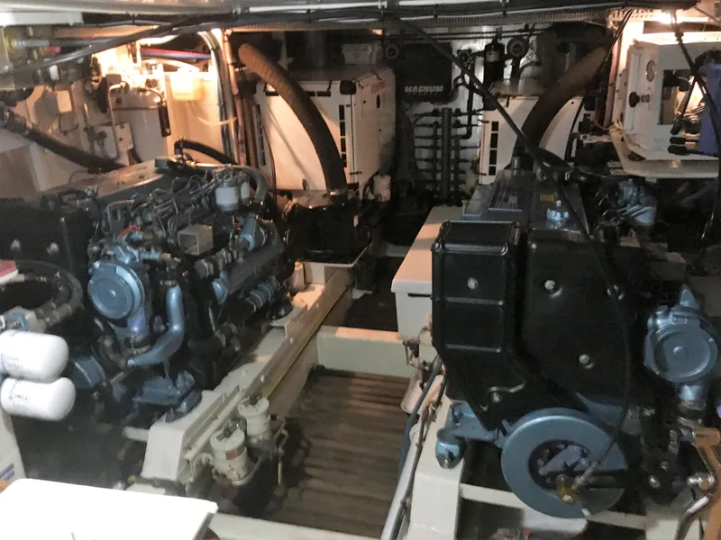 Slide: The Image of Engine room of 2005 DeFever 44+5 yacht. - 44