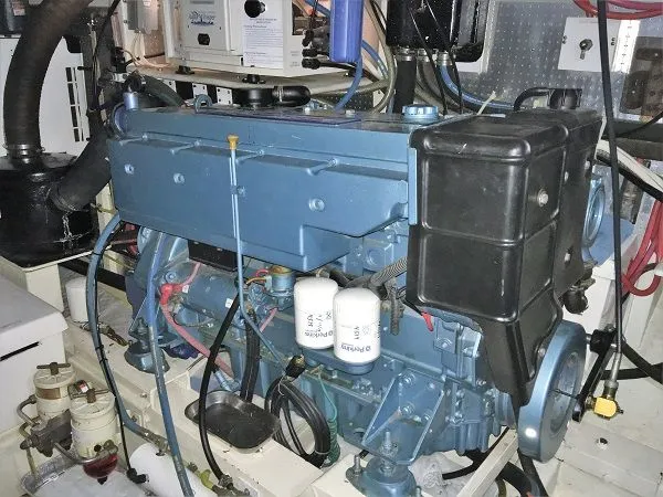 Slide: The Image of Engine room of 2005 DeFever 44+5 yacht. - 49