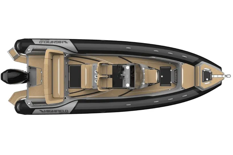 Slide: The Image of Top view of 2026 Highfield Escape 750 boat, featuring sleek design and modern amenities. - 10