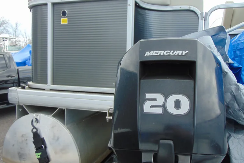 Slide: The Image of 2019 Godfrey SW 180C pontoon boat with Mercury 20 horsepower engine. - 3