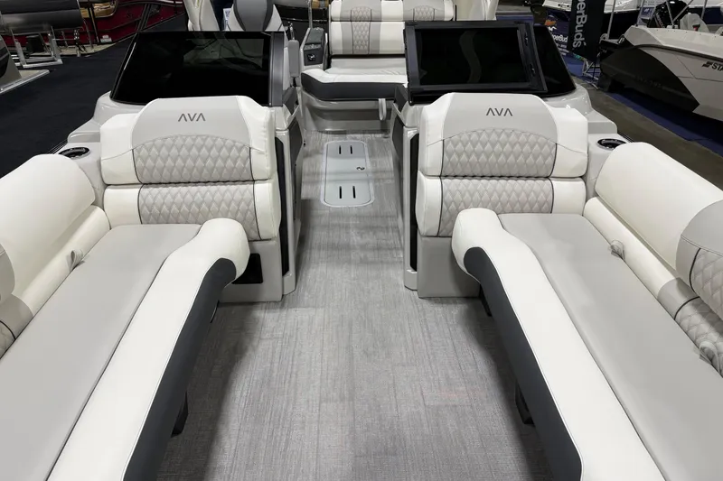 Slide: The Image of Luxurious interior of 2026 Avalon 2785 27-3 Excalibur LTD VRBW boat. - 10