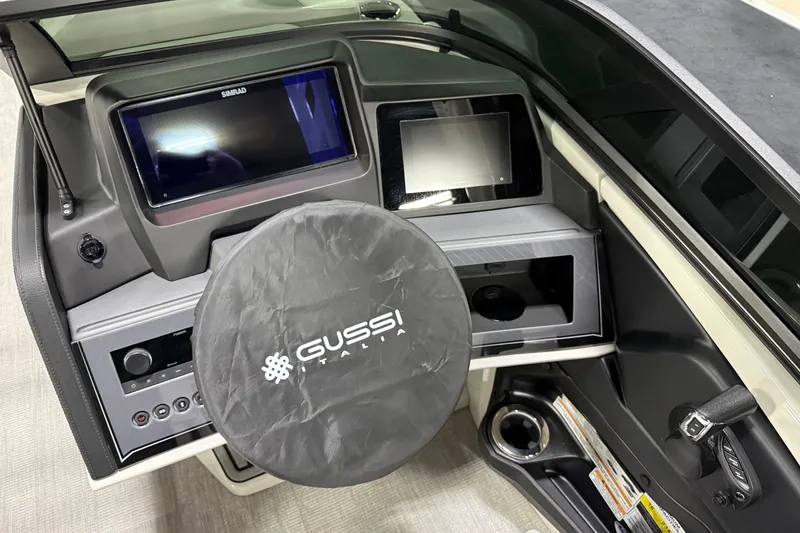 Slide: The Image of 2026 Avalon 2785 27-3 Excalibur LTD VRBW dashboard with Gussi Italia steering wheel cover. - 6