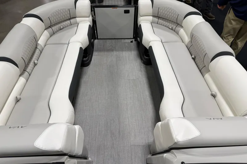 Slide: The Image of Luxurious seating on 2026 Avalon 2785 27-3 Excalibur LTD VRBW pontoon boat. - 9