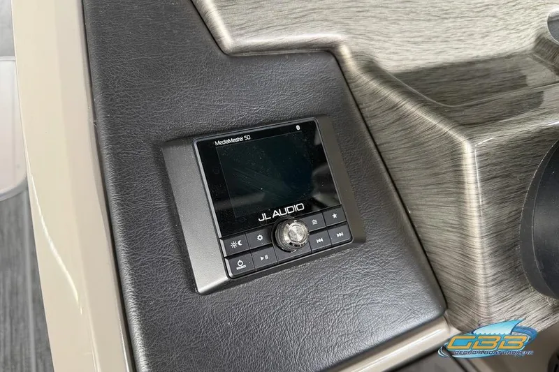 Slide: The Image of JL Audio MediaMaster 50 control panel on 2021 Premier 230 Sunsation RL PTX boat. - 17