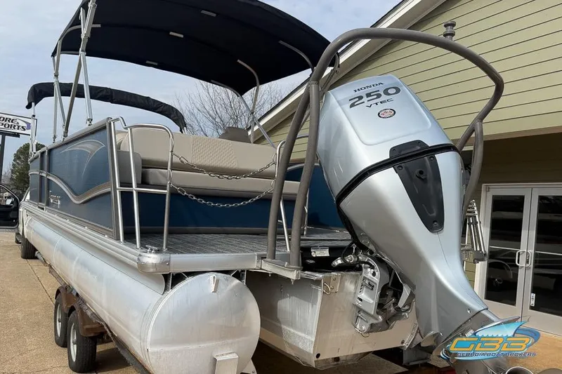 Slide: The Image of 2021 Premier 230 Sunsation RL PTX pontoon boat with Honda 250 VTEC engine. - 34